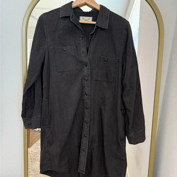 Madewell Denim Puff-Sleeve Shirtdress in Kelsey Wash size medium - Picture 3 of 4